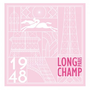 Women Longchamp Eiffel Tower 1948 50 Scarf Pink / Multicolor | Thailand-507BOACUJ