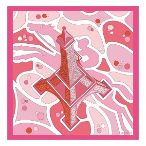 Women Longchamp Equestrian Tower 70 Scarf Pink | Thailand-032RFTPGC