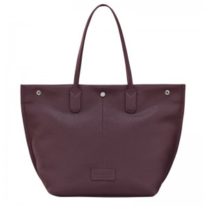 Women Longchamp Essential L Tote Bag Dark Purple | Thailand-705XACTSP