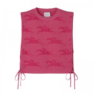 Women Longchamp Knit Top Pink | Thailand-496QHXZOK
