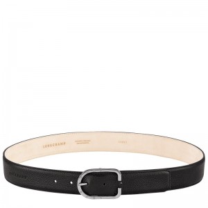 Women Longchamp Le Foulonné Belt Black | Thailand-480WEYVNI