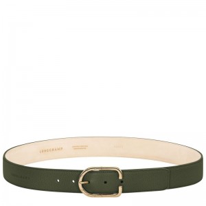 Women Longchamp Le Foulonné Belt Khaki | Thailand-759FVWPZN