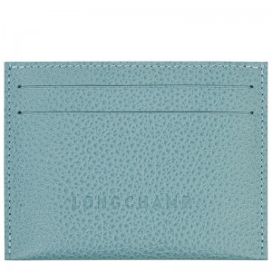 Women Longchamp Le Foulonné Card Holder Blue | Thailand-725PHXIYM