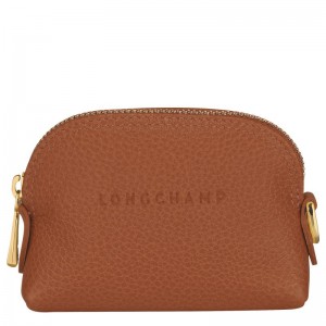 Women Longchamp Le Foulonné Coin Purse Brown | Thailand-463VGNHXT