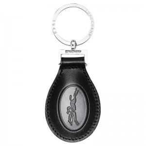 Women Longchamp Le Foulonné Key Rings Black | Thailand-625OANEWR