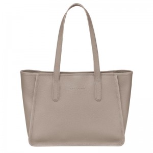 Women Longchamp Le Foulonné L Tote Bag Beige | Thailand-456WHSMIB