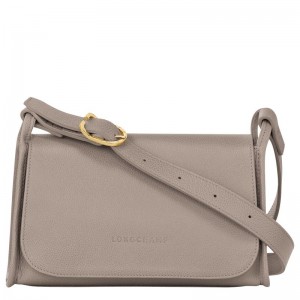 Women Longchamp Le Foulonné M Crossbody Bag Grey | Thailand-916ZKELRJ