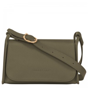 Women Longchamp Le Foulonné M Crossbody Bag Khaki | Thailand-308RXPBTD