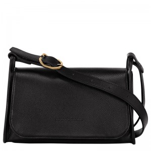 Women Longchamp Le Foulonné M Crossbody Bag Black | Thailand-129VNZJLO