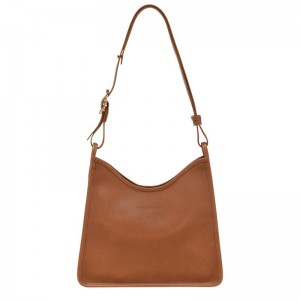 Women Longchamp Le Foulonné M Hobo Bag Brown | Thailand-763BMCNHX