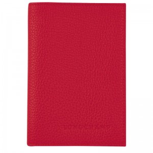 Women Longchamp Le Foulonné Passport Holder Red | Thailand-963XTFQLG