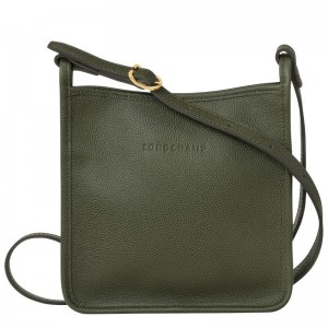 Women Longchamp Le Foulonné S Crossbody Bag Khaki | Thailand-438EWIGJD