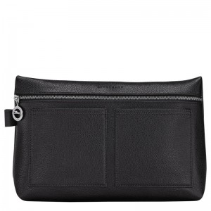 Women Longchamp Le Foulonné Toiletry Bags Black | Thailand-478UZVQMA