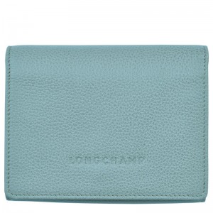 Women Longchamp Le Foulonné Wallet Blue | Thailand-056WNTMJP