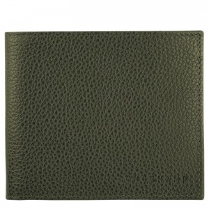 Women Longchamp Le Foulonné Wallet Khaki | Thailand-318OGJVAR
