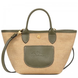 Women Longchamp Le Pliage Collection Xs Basket Tote Bag Brown / Olive | Thailand-596WKCBGE