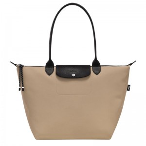Women Longchamp Le Pliage Energy L Tote Bag Beige | Thailand-253LGBUKA
