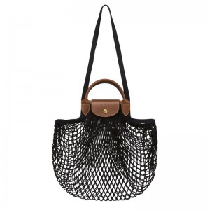 Women Longchamp Le Pliage Filet L Mesh Bag Black | Thailand-350VZKTSW