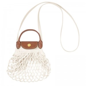 Women Longchamp Le Pliage Filet Xs Mesh Bag Cream | Thailand-923NPDEZB