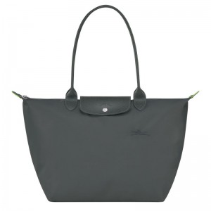 Women Longchamp Le Pliage Green L Tote Bag Deep Grey | Thailand-356WRIQCL