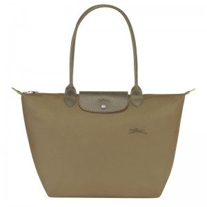 Women Longchamp Le Pliage Green L Tote Bag Olive | Thailand-970UNZTFC