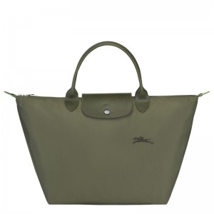 Women Longchamp Le Pliage Green M Handbag Dark Green | Thailand-718YQRALN