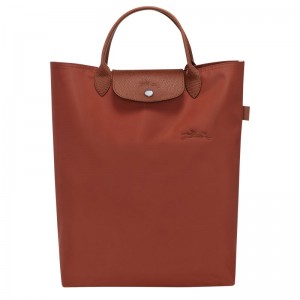 Women Longchamp Le Pliage Green M Tote Bag Brown | Thailand-624ZGTFJW