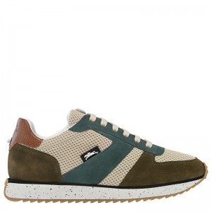 Women Longchamp Le Pliage Green Sneakers Olive / Blue | Thailand-657XPJBQY