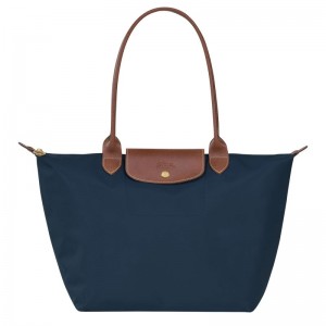 Women Longchamp Le Pliage Original L Tote Bag Navy | Thailand-408SVDPQW