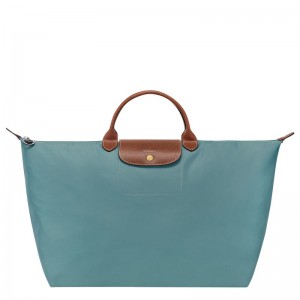 Women Longchamp Le Pliage Original L Travel Bag Blue | Thailand-820CSVNXF