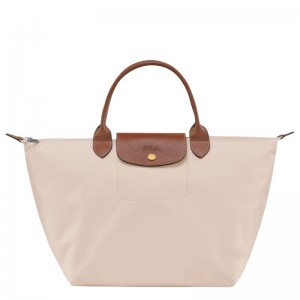 Women Longchamp Le Pliage Original M Handbag Beige | Thailand-293KIYUHQ