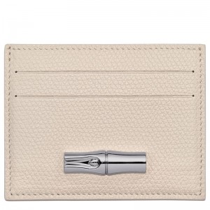 Women Longchamp Le Roseau Card Holder Beige | Thailand-137ENZYIQ