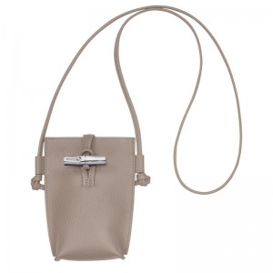 Women Longchamp Le Roseau Phone Case Beige | Thailand-809BYDXGF