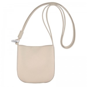Women Longchamp Le Roseau S Crossbody Bag Beige | Thailand-804TVNSED