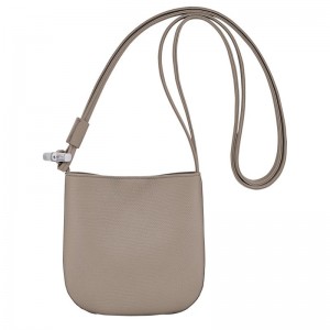 Women Longchamp Le Roseau S Crossbody Bag Beige | Thailand-712DBRFSK