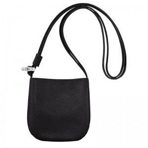 Women Longchamp Le Roseau S Crossbody Bag Black | Thailand-603XRNLMW