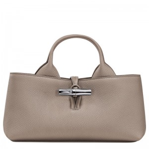 Women Longchamp Le Roseau S Handbag Beige | Thailand-428LAJMQP