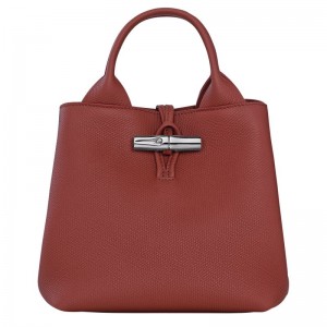 Women Longchamp Le Roseau S Handbag Brown | Thailand-807KIEBAM
