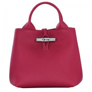 Women Longchamp Le Roseau S Handbag Dark Pink | Thailand-607BJYEGA