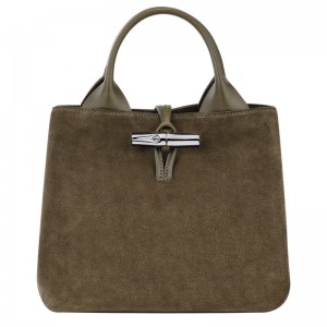 Women Longchamp Le Roseau S Handbag Olive | Thailand-756KXYUJN