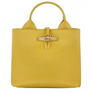 Women Longchamp Le Roseau S Handbag Yellow | Thailand-680BNLVTG