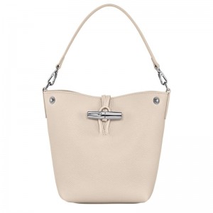 Women Longchamp Le Roseau Xs Bucket Bag Beige | Thailand-657PRLWZX