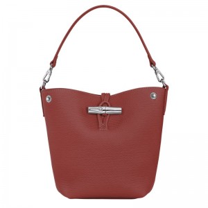 Women Longchamp Le Roseau Xs Bucket Bag Brown | Thailand-750TGPCKU