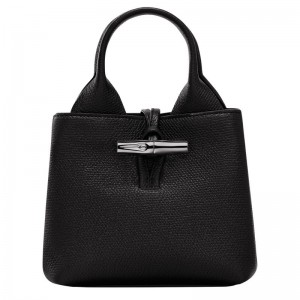 Women Longchamp Le Roseau Xs Handbag Black | Thailand-703UOSNAE