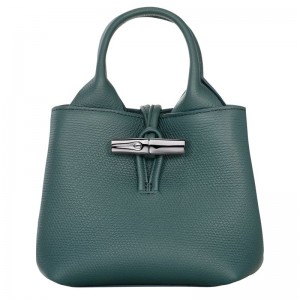 Women Longchamp Le Roseau Xs Handbag Blue Green | Thailand-254BLTDOE