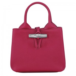 Women Longchamp Le Roseau Xs Handbag Dark Pink | Thailand-809RWYUTZ