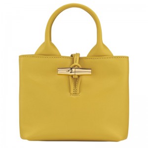 Women Longchamp Le Roseau Xs Handbag Yellow | Thailand-278EOATCV