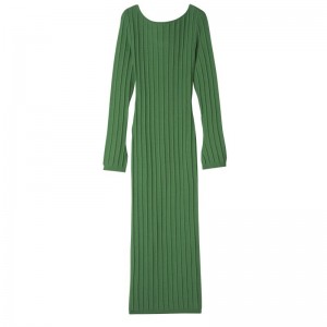 Women Longchamp Long Dress Green | Thailand-561KIDUMW