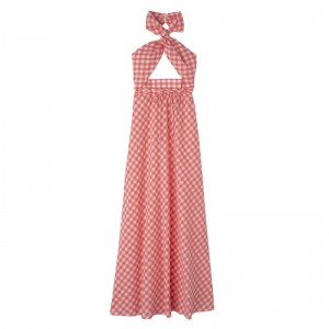 Women Longchamp Long Dress Pink | Thailand-106CDIYNV