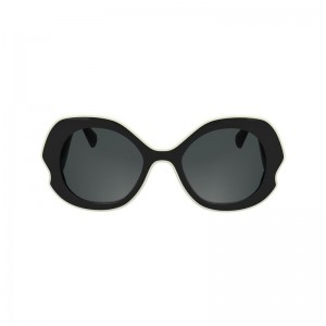 Women Longchamp Plant Based Resin Sunglasses Black | Thailand-671JRXWUO